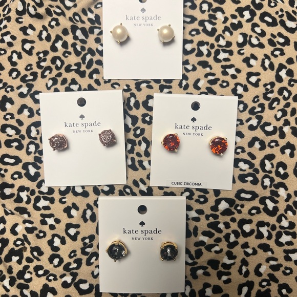 Kate Spade • Glitter Gumdrops Studs in rose gold with dust bag NWT - Picture 4 of 4